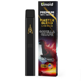 THC-P:THC-H:PCH Disposable Vape Device - Master Blend Godzilla Grape ( Indica ) - 3g - By Binoid