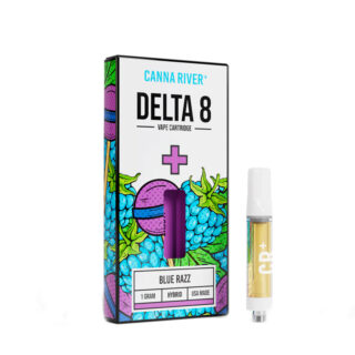 Canna River - THC Vape - D8 Cartridge - Blue Razz - 1g
