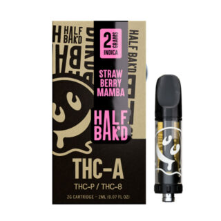 THC-A:THC-P:Delta 8 Cartridge - Strawberry Mamba (Indica) - 2g - By Half Bak'd
