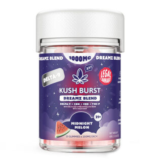 Delta 9:THC-P:CBD:CBN Dreamz Blend Gummies - Midnight Melon Gummies - 100mg - By Kush Burst
