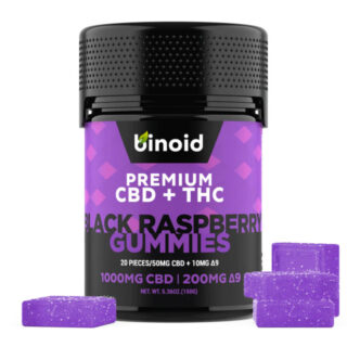 CBD + Delta 9 THC Gummies - Black Raspberry - Binoid
