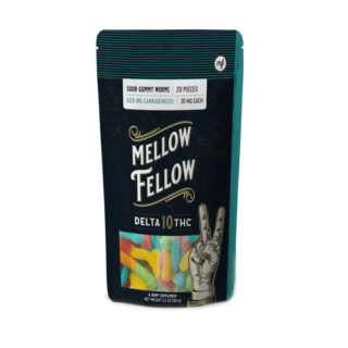 Mellow Fellow - Delta 10 Edible - Sour Gummy Worms - 30mg
