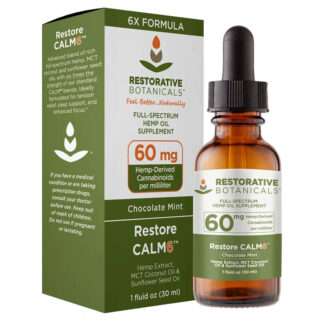 Restorative Botanicals - CBD Tincture - Restore CALM6 Chocolate Mint - 60mg