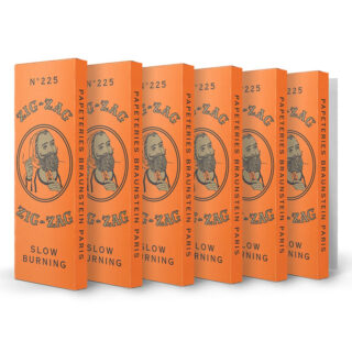 Zig-Zag - Rolling Papers - 1 1_4 Size French Orange Slow Burning Papers - 32 Count - 6 Pack