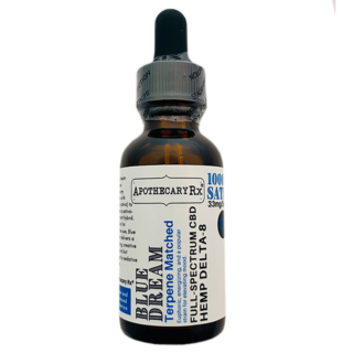 Full Spectrum CBD + Delta 8 THC Oil Tincture - Blue Dream - Apothecary Rx