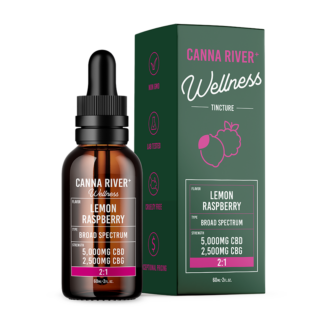 Canna River - CBD Oil - CBD:CBG Wellness Tincture - Lemon Raspberry - 5000mg
