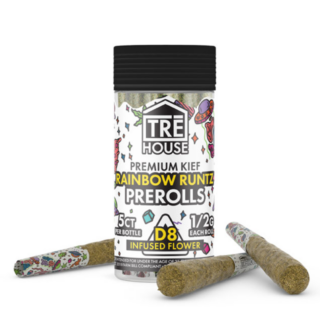 Delta 8 Flower - Rainbow Runtz Pre Rolls - 5ct - TRĒ House